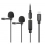 Подвійний петличний мікрофон для iPhone Boya BY-M2D