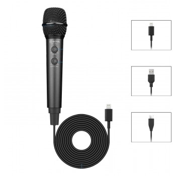 Мікрофон ручний для телефону Lightning USB Type-C BOYA BY-HM2