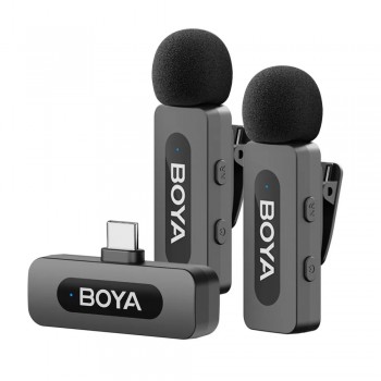 Микрофон беспроводной двойной Android iPhone 16/15 Type-C BOYA BY-V20