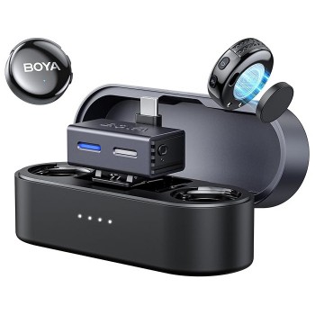 Микрофон двойной беспроводной с ИИ в кейсе для телефона/камеры Type-C Boya BOYALINK 3-02