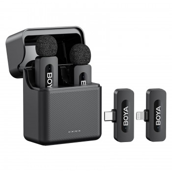 Микрофон беспроводной комбо iPhone Android Lightning Type-C двойной Boya BY-V3 Combo