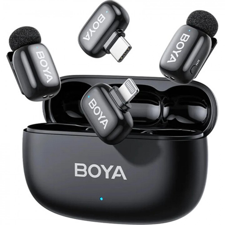 Мікрофон бездротовий для смартфонів Type-C Lightning ШІ-шумозаглушення Boya Mini 2-01