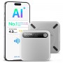ШІ-диктофон для смартфонів транскрибація дзвінків магнітний Boya Notra Silver