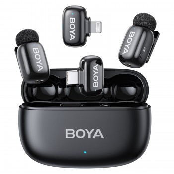 Беспроводной микрофон Boya Mini 2-01 для iPhone и Android (2 TX + 2 RX)