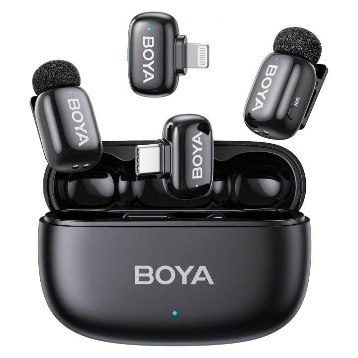 Беспроводной микрофон Boya Mini 2-01 для iPhone и Android (2 TX + 2 RX)
