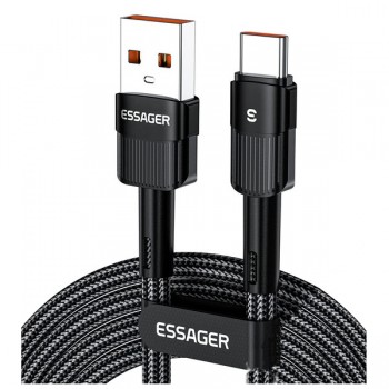 Кабель USB Type-C 80Вт 7А швидка зарядка 2м чорний ESSAGER EXCT-XCA01