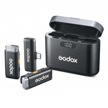 Микрофон беспроводной для телефона двойной с кейсом Type-C Godox WES2 Kit2