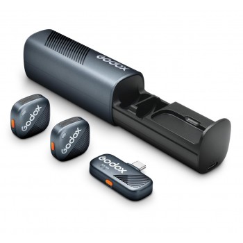 Микрофон беспроводной для телефона двойной с кейсом зарядкой Type-C Godox Cube-SC Kit2