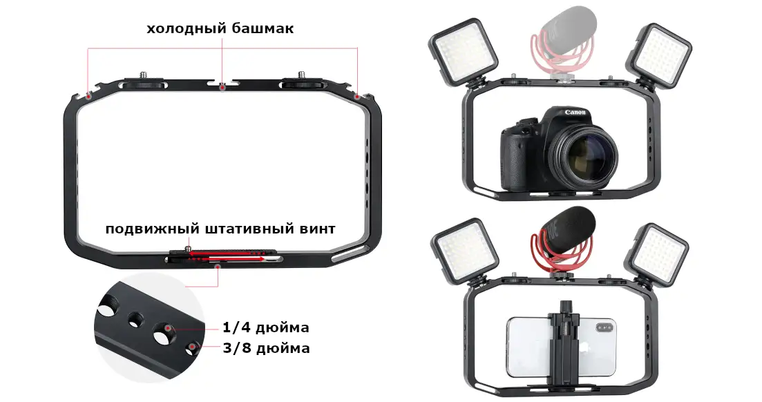 фото креплений на риге Ulanzi M-RIG