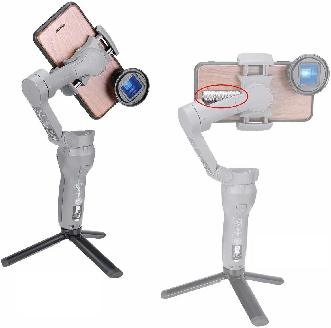 фото как установить противовес на OSMO Mobile 3