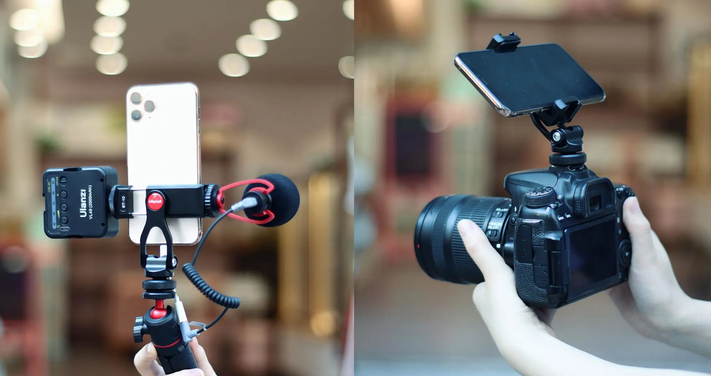 фото тримача для телефону на камеру Ulanzi ST-10