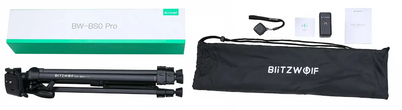 фото комплекта поставки штатива Blitzwolf BW-BS0 Pro