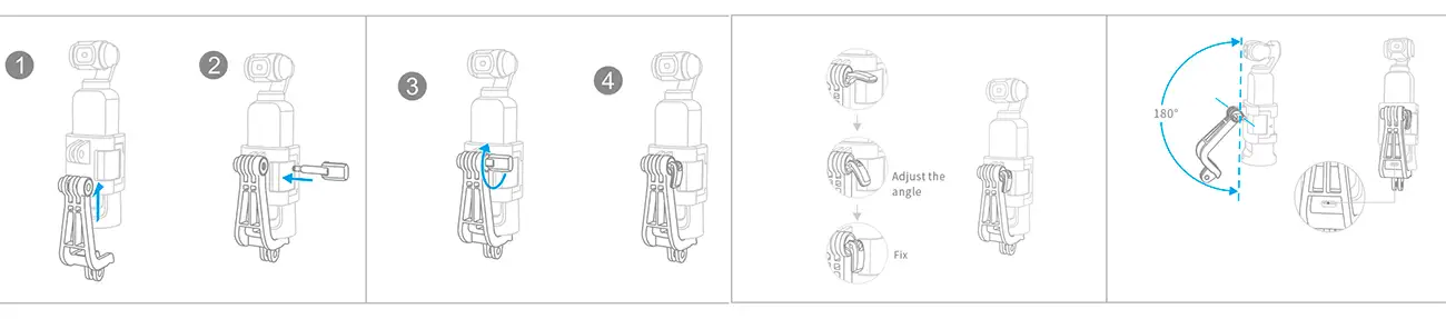 фото установки L-образного адаптера для экшн-камеры PGYTECH Action Camera L Bracket+