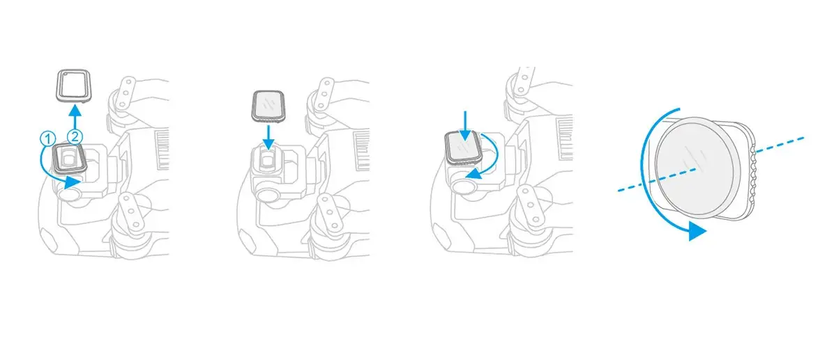 фото крепление ND-PL фильтра Mavic Air 2