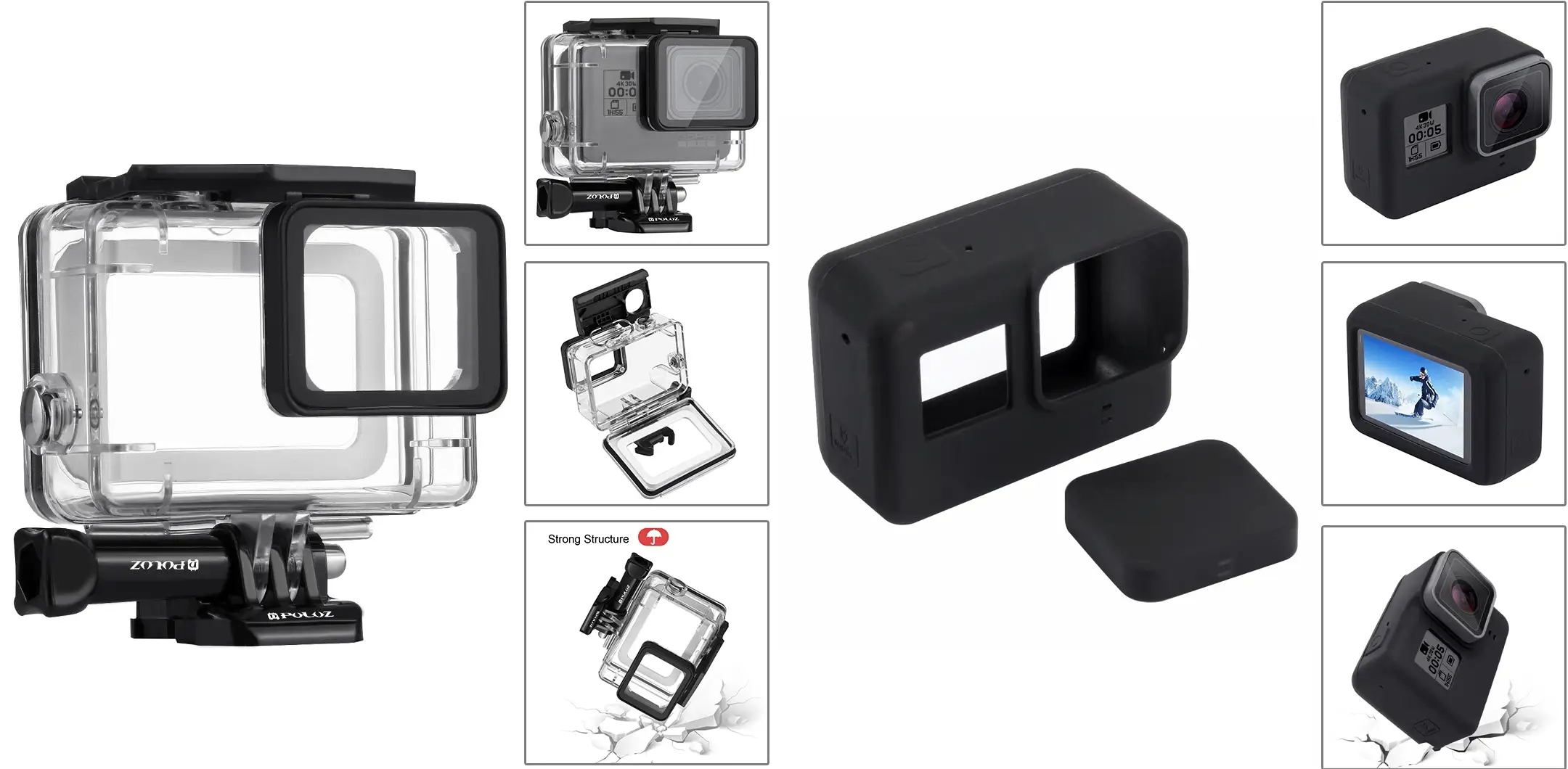 фото силиконовой рамки GoPro 7 Puluz PKT37