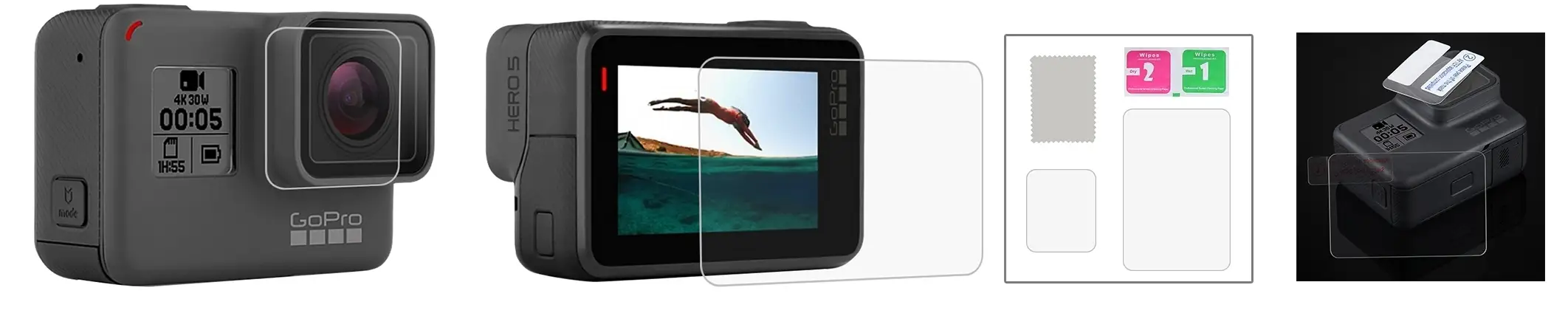 фото защитного стекла для GoPro 7 Puluz PKT37