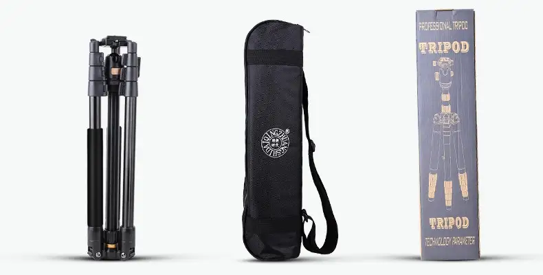 фото комплекту поставки похідного штатива Beike QZSD Q510