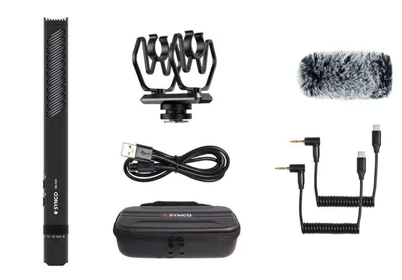 фото комплектації мікрофона SYNCO Mic-D30