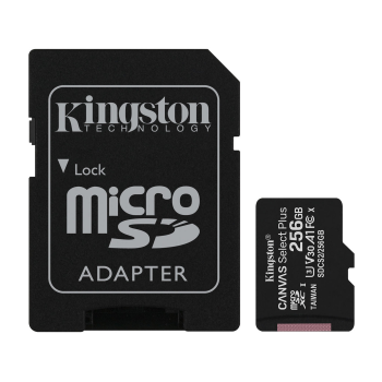 Карта памяти 256 ГБ U3 V30 microSDXC Kingston Canvas Select Plus SDCS2/256GB