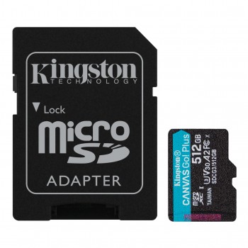 Карта пам'яті 512 ГБ U3 V30 microSDXC Kingston Canvas Go! Plus SDCG3/512GB