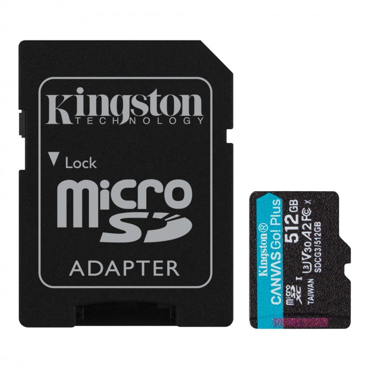 Карта пам'яті 512 ГБ U3 V30 microSDXC Kingston Canvas Go! Plus SDCG3/512GB