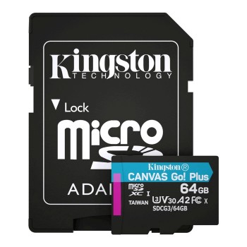 Карта пам'яті 64 ГБ U3 V30 A2 microSDXC Kingston Canvas Go! Plus SDCG3/64GB