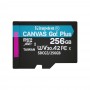 Карта пам'яті 256 ГБ U3 V30 microSDXC Kingston Canvas Go! Plus SDCG3/256GBSP