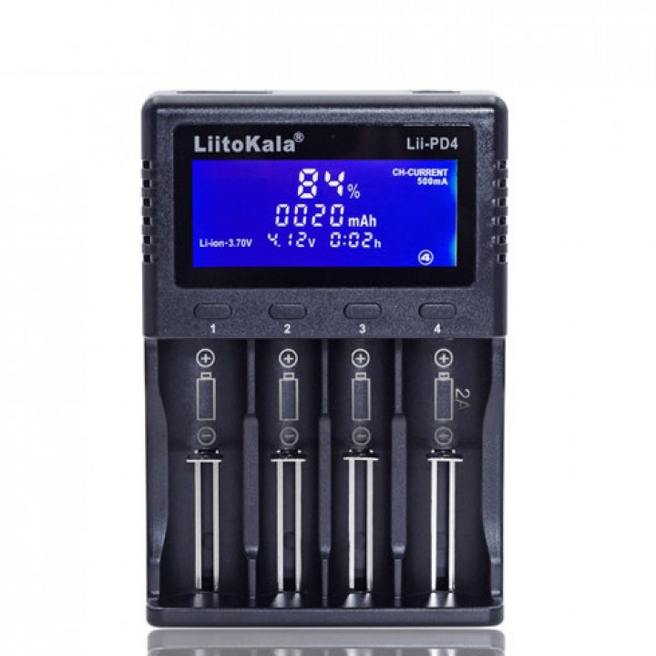 Зарядное 4x Li-ion/LiFePO4/Ni-Mh LiitoKala Lii-PD4
