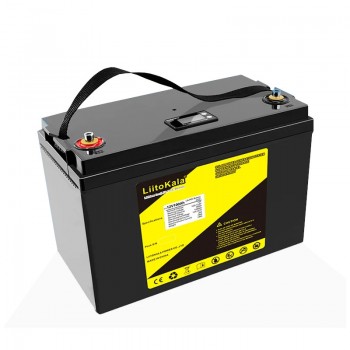 Акумулятор 12В 100Агод BMS дисплей LiitoKala LiFePO4 12V 100Ah LCD