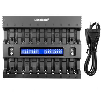 Зарядка на 20 аккумуляторов AA AAA HR9V 1.2В/9В NiMH LiitoKala Lii-ND20