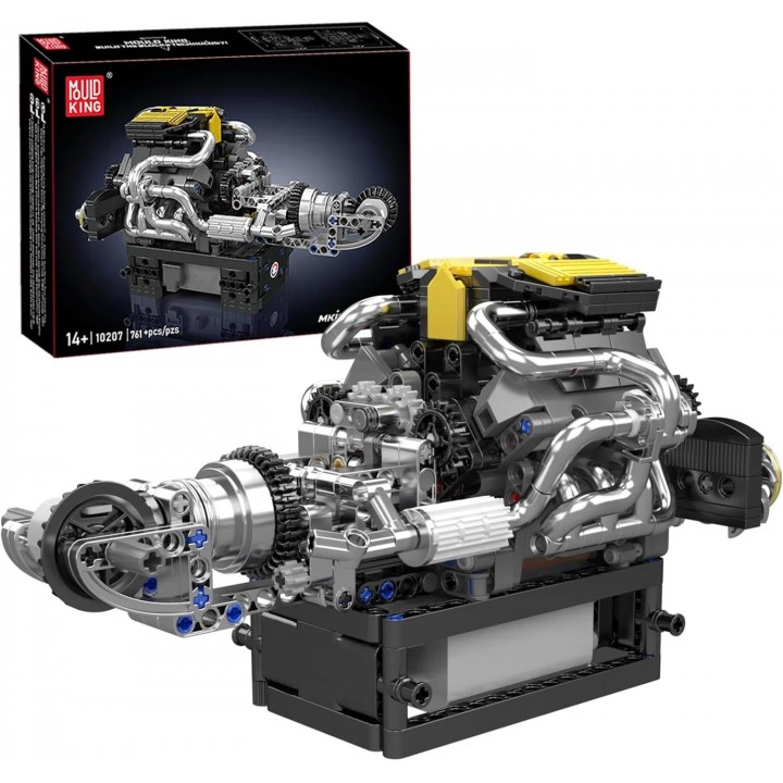 Конструктор двигатель и коробка Turbocharged PAG V8 761 деталей Mould King Mking Engine 10207