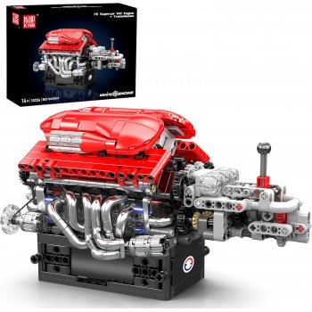 Конструктор двигун та коробка Supercar V12 863 деталей Mould King Mking Engine 10226