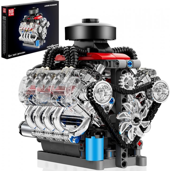 Конструктор двигатель LSX454 V8 487 деталей Mould King Mking Engine 10171 