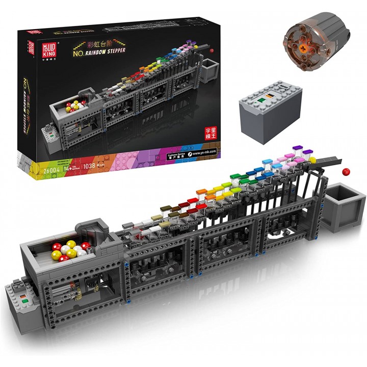 Конструктор лабіринт із кульками GBC Rainbow Stepper 1038 деталей Mould King 26004