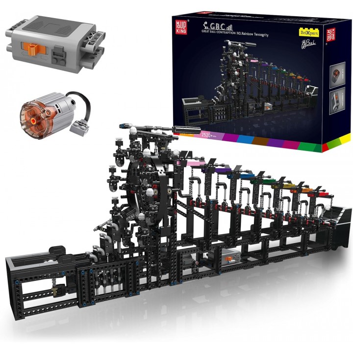 Конструктор лабіринт із кульками GBC Rainbow Tensegrity 2520 деталей Mould King 26006