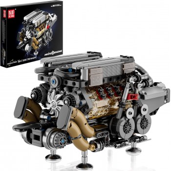 Конструктор Двигун BGT W16 з мотором прозорий блок 952 деталі Mould King 10131