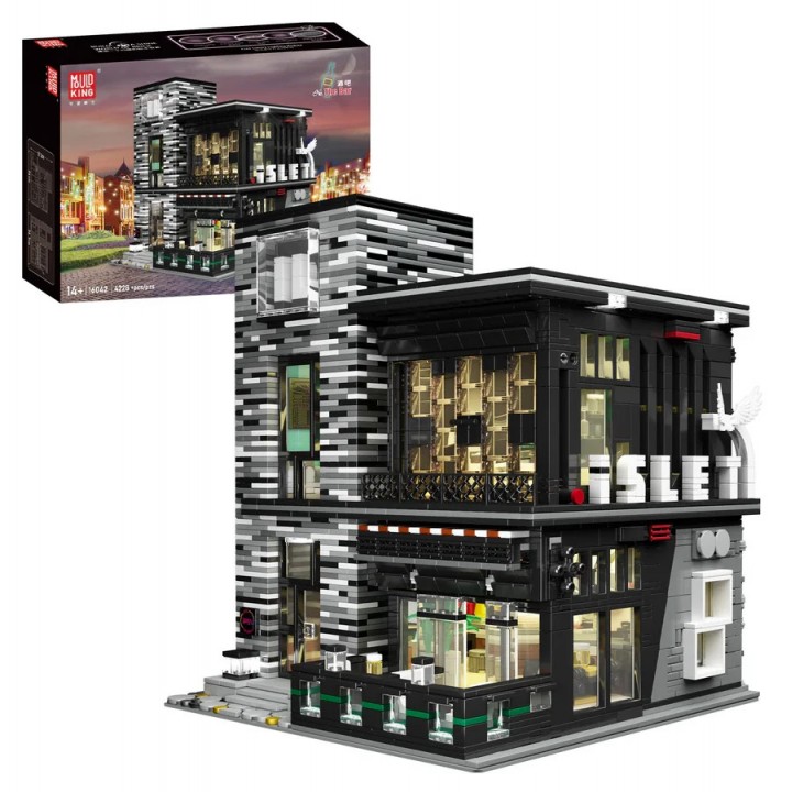 Конструктор Сучасний вуличний бар з підсвіткою 3992 деталей Mould King 16042