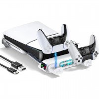 Підставка PS5 Pro/Slim горизонтальна із охолодженням зарядкою геймпадів OIVO VG-P5299XS-Pro