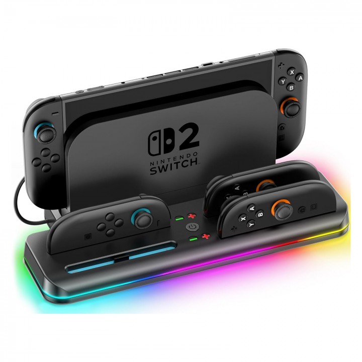 Зарядна станція Switch 2 підставка RGB OIVO VG-SW205B Зарядна станція Switch 2 підставка RGB OIVO VG-SW205B