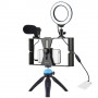 Набор блогера с микрофоном и кольцевой лампой для телефона Puluz PKT3025L