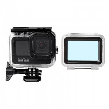Аквабокс GoPro 10 / 9 50м сенсорна кришка Puluz DCA0485-01