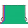 Фон хромакей з тримачем 3x2м зелений синій червоний Puluz PKT5205