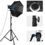 Постійне світло комплект 120Вт 2700-6500К лампа софтбокс стійка Puluz PKT3108EU