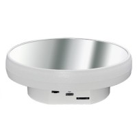 Поворотний стіл для зйомки 16см білий дзеркальний USB/AAA Puluz TBD0606196501