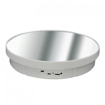 Поворотный стол для съемки 32см белый зеркальный USB/AAA Puluz TBD0606412201A