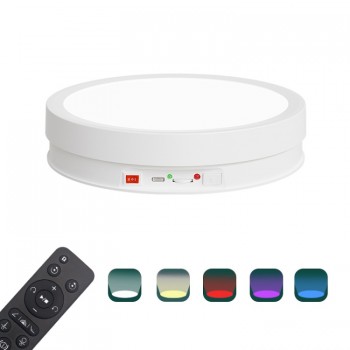Поворотный стол 22см с аккумулятором и RGB подсветкой Puluz EDA005994101A