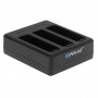 Зарядка + 2 акумулятора Puluz для GoPro Hero4 Black/Silver
