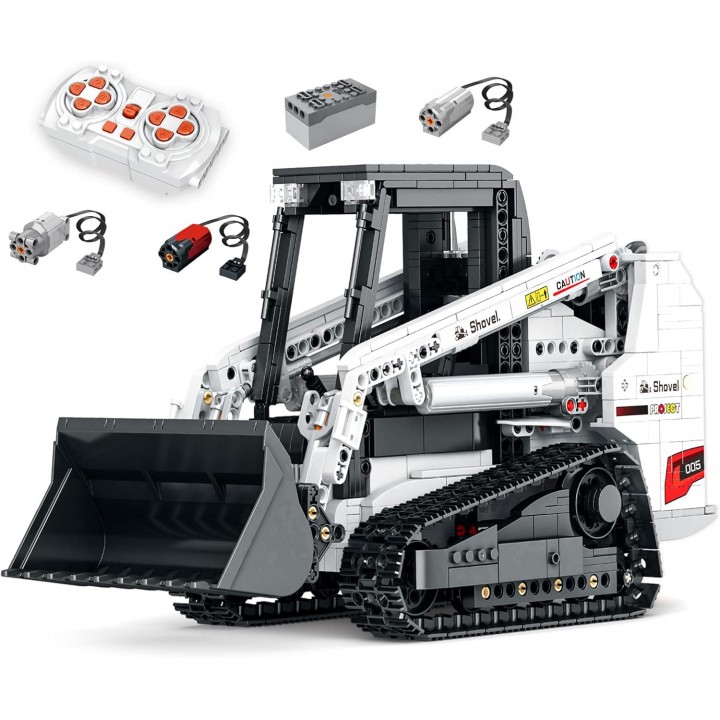 Конструктор міні навантажувач з бортовим поворотом з пультом 1227 деталей Reobrix Mechanical 22004