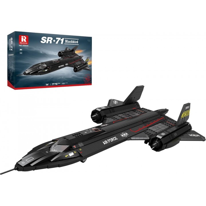 Конструктор Стратегічний літак-розвідник SR-71 Blackbird на 1733 деталі Reobrix 33041