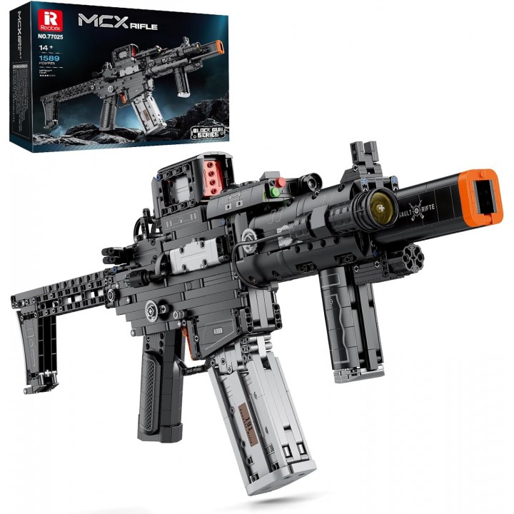 Конструктор Штурмова гвинтівка MCX з функціональним механізмом на 1589 деталей Reobrix 77025